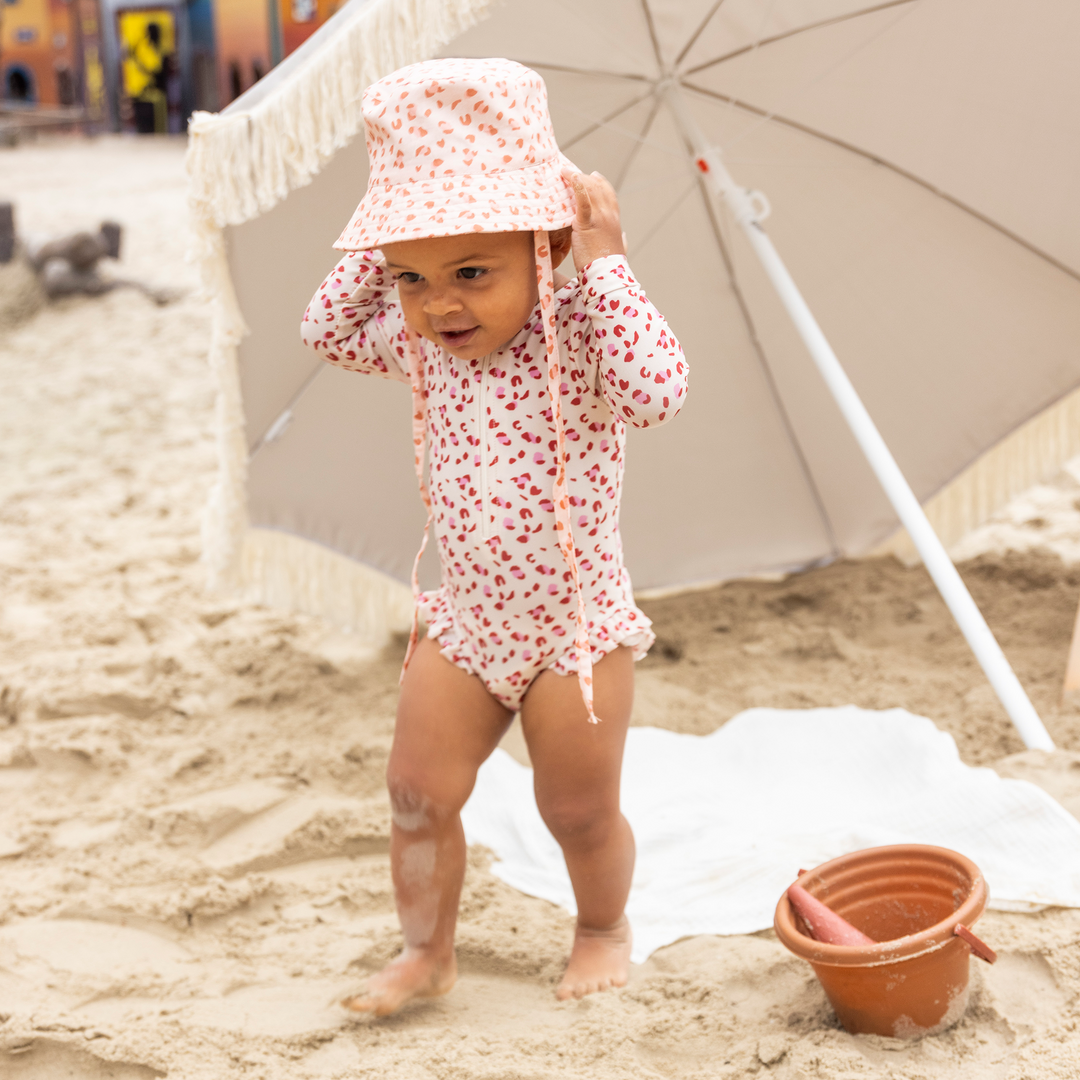 Swim Essentials - UV Sun Hat - Pink Leopard Print