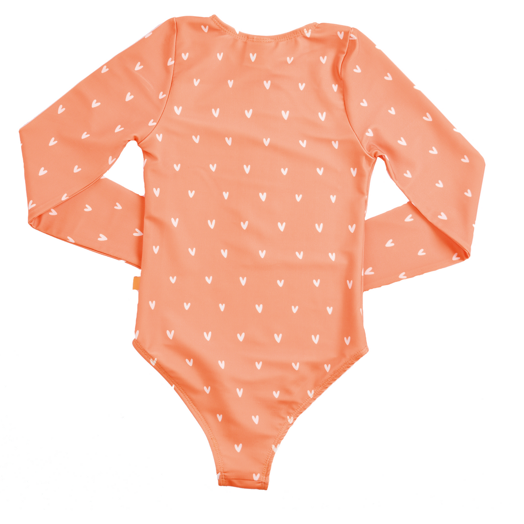 Swim Essentials - UV Swimsuit - Orange Hearts
