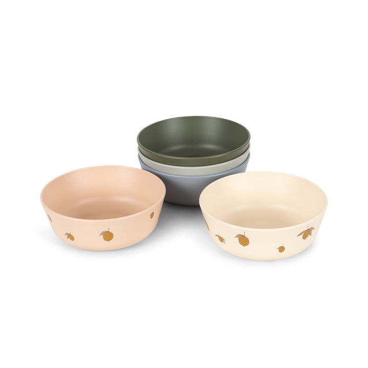 Konges Slojd – Bowls (5 Pack)  – Lemon Mix - Mabel & Fox