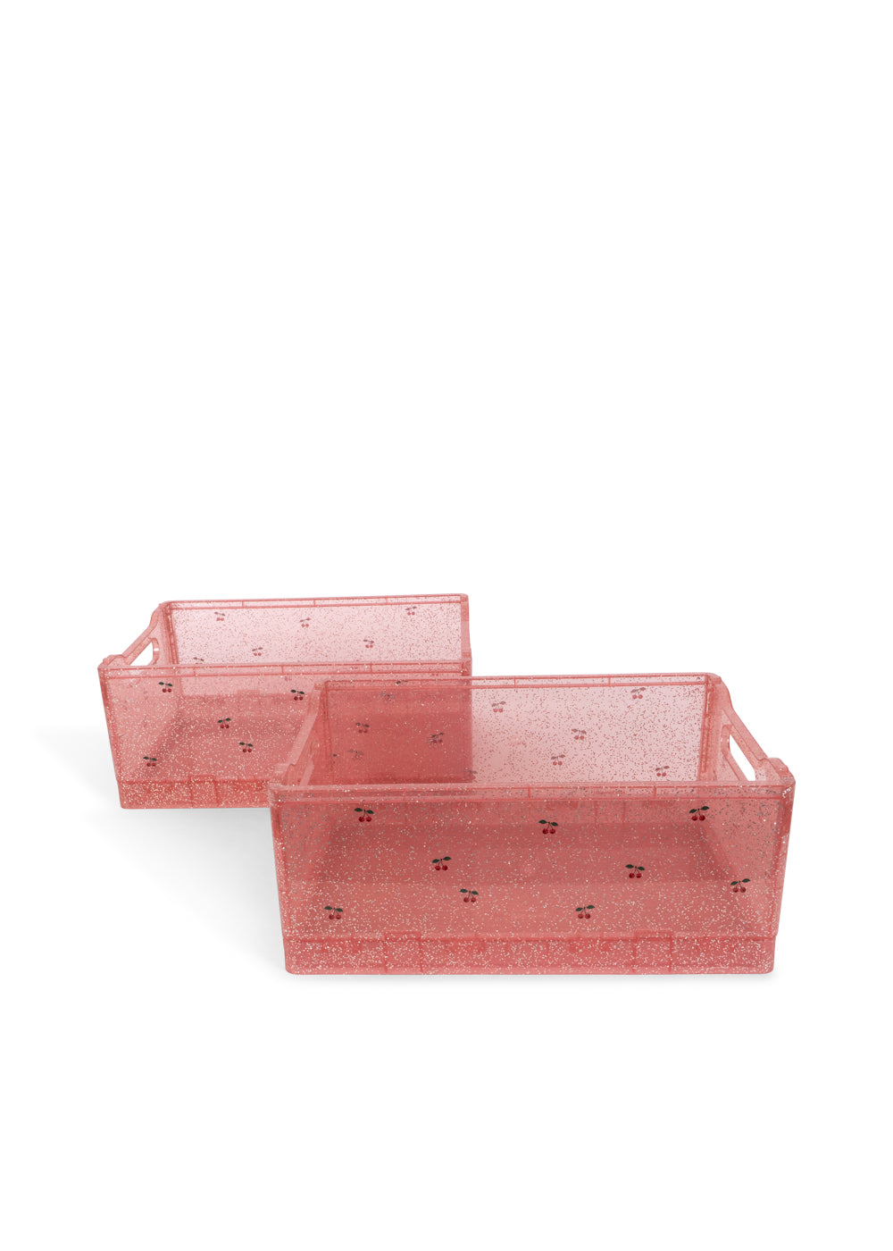 Konges Slojd – Glitter Storage Boxes – Sparkling Blush (2 Pack)