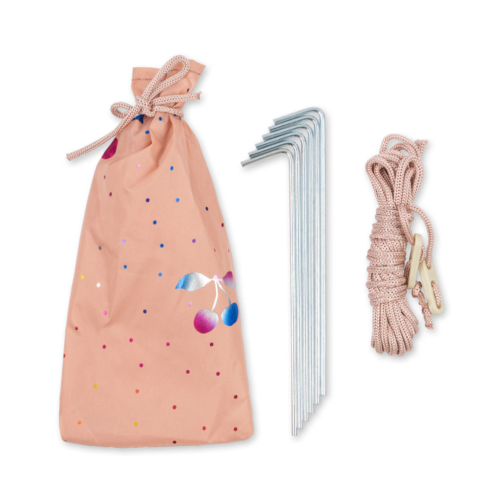 Konges Slojd – Mini Beach Tent Pop Up UV 50+ Lace – Fairy Cherry – Mabel & Fox