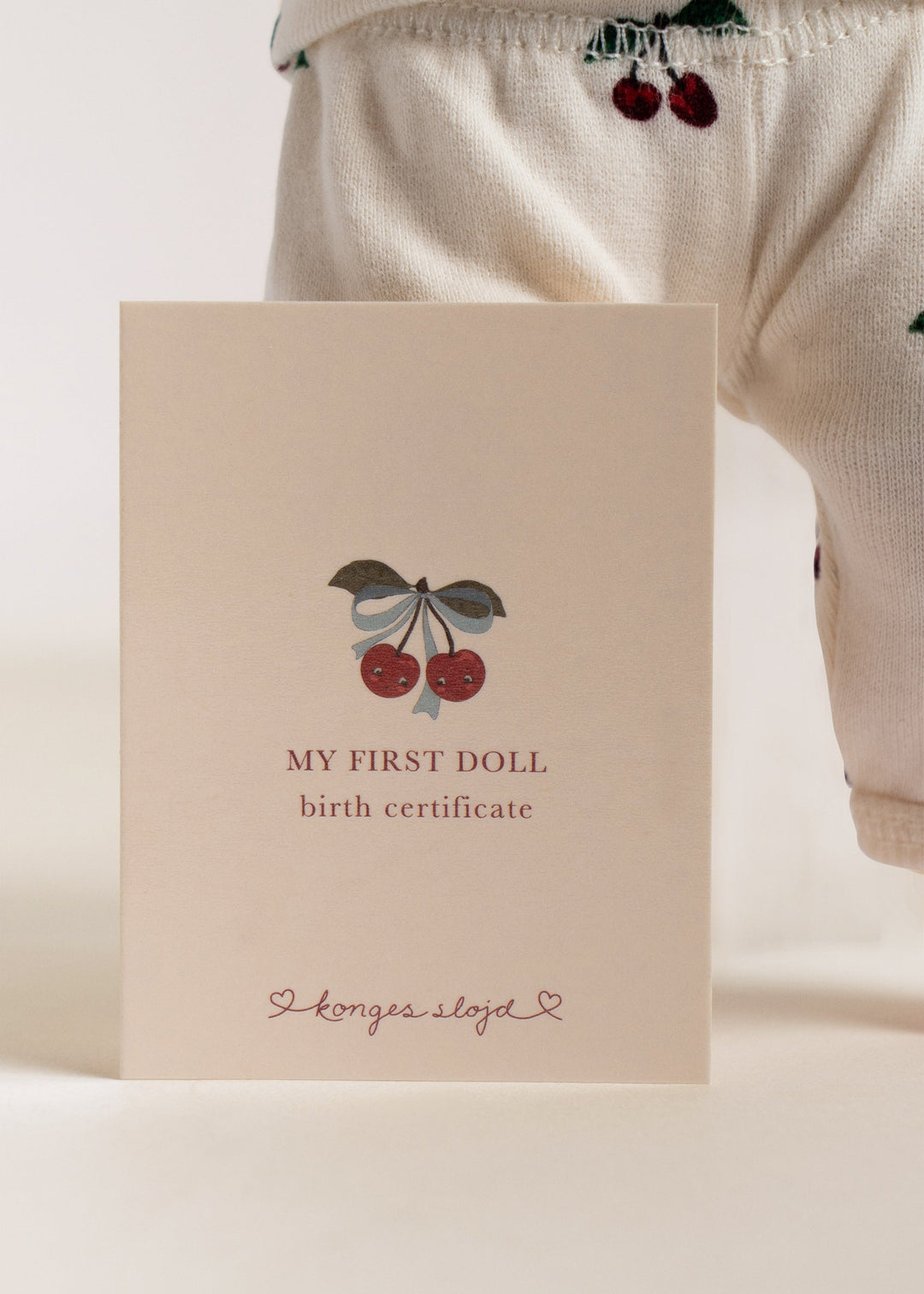 Konges Slojd – My First Mini Doll – Cherry - Mabel & Fox