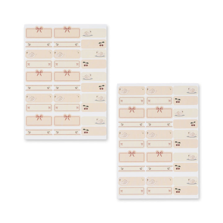 Konges Slojd – Name Stickers 60 pcs – Swan