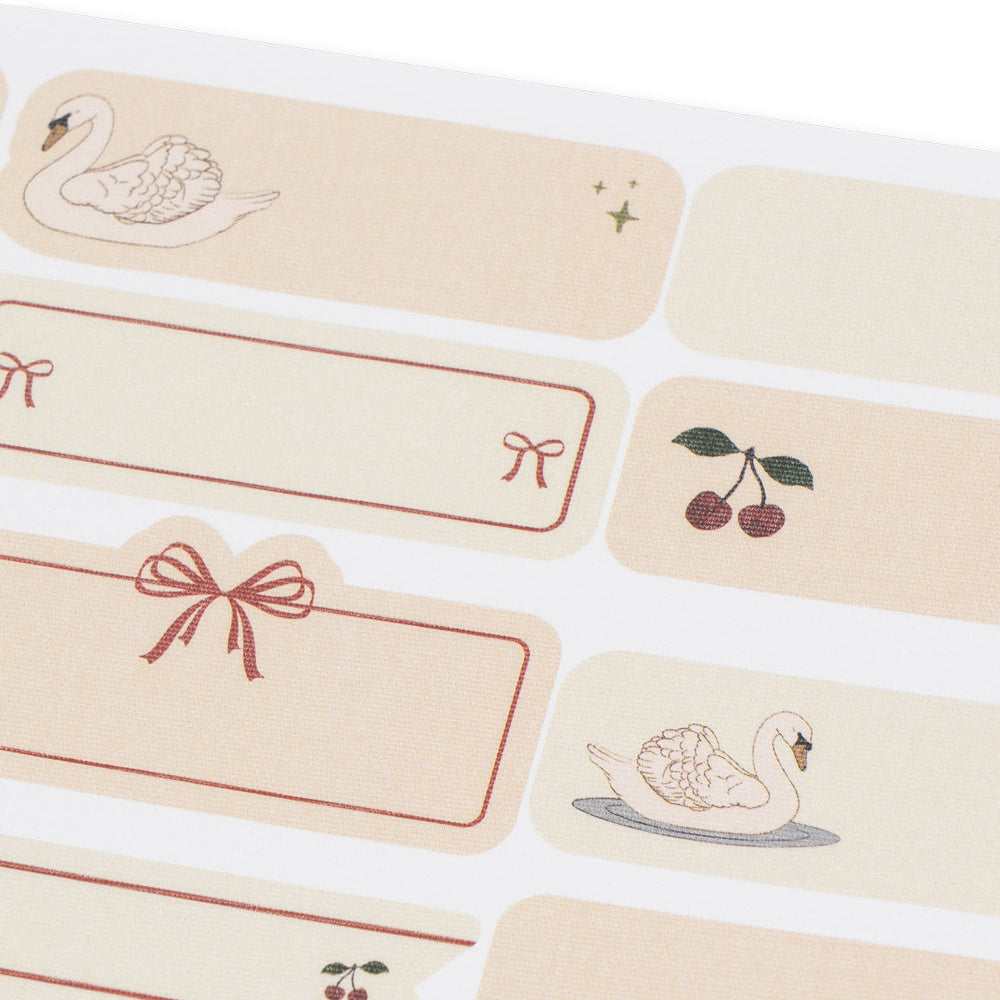 Konges Slojd – Name Stickers 60 pcs – Swan