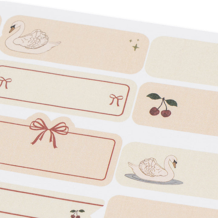 Konges Slojd – Name Stickers 60 pcs – Swan