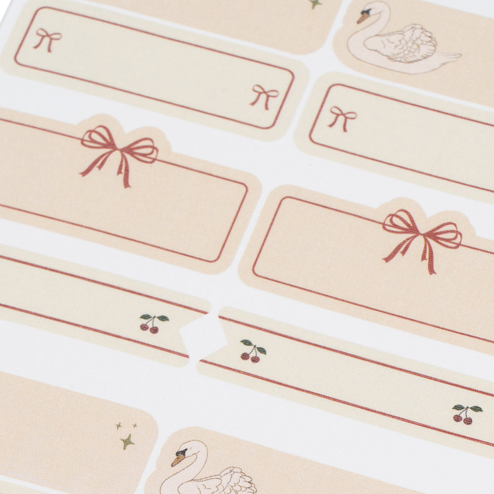Konges Slojd – Name Stickers 60 pcs – Swan