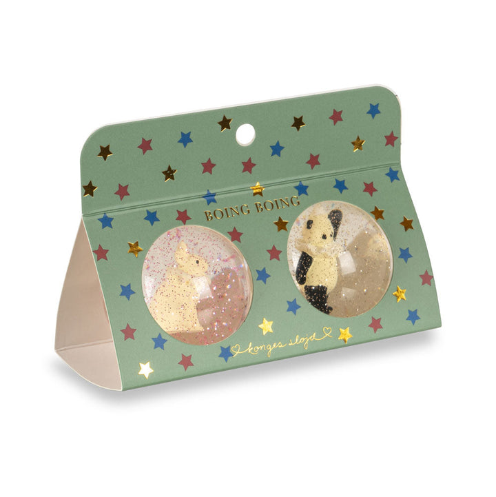 Konges Slojd – Bouncing Ball Set - Bunny/Panda (2 Pack)