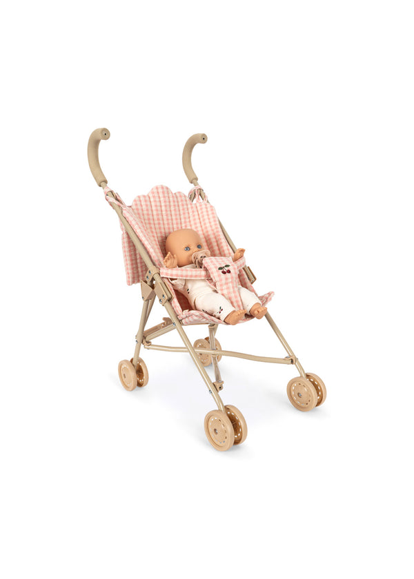 Konges Slojd - Poppy Doll Stroller Set - Pink Check