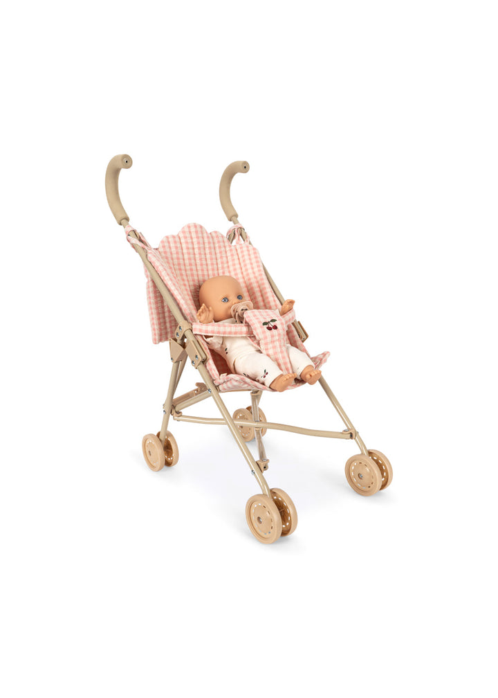 Konges Slojd - Poppy Doll Stroller Set - Pink Check