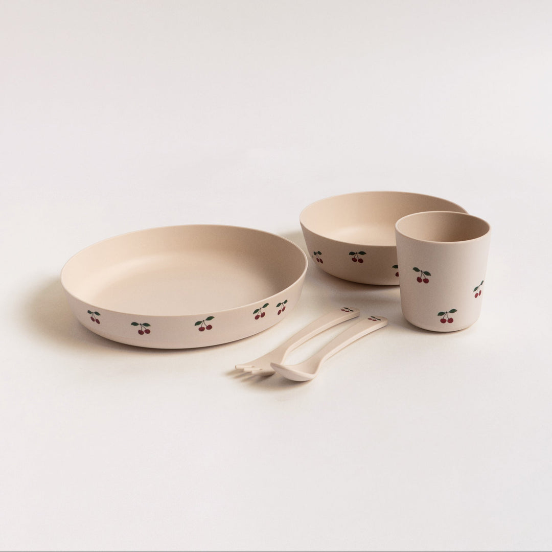 Konges Slojd - PLA Dinner Set - Cherry - Mabel & Fox