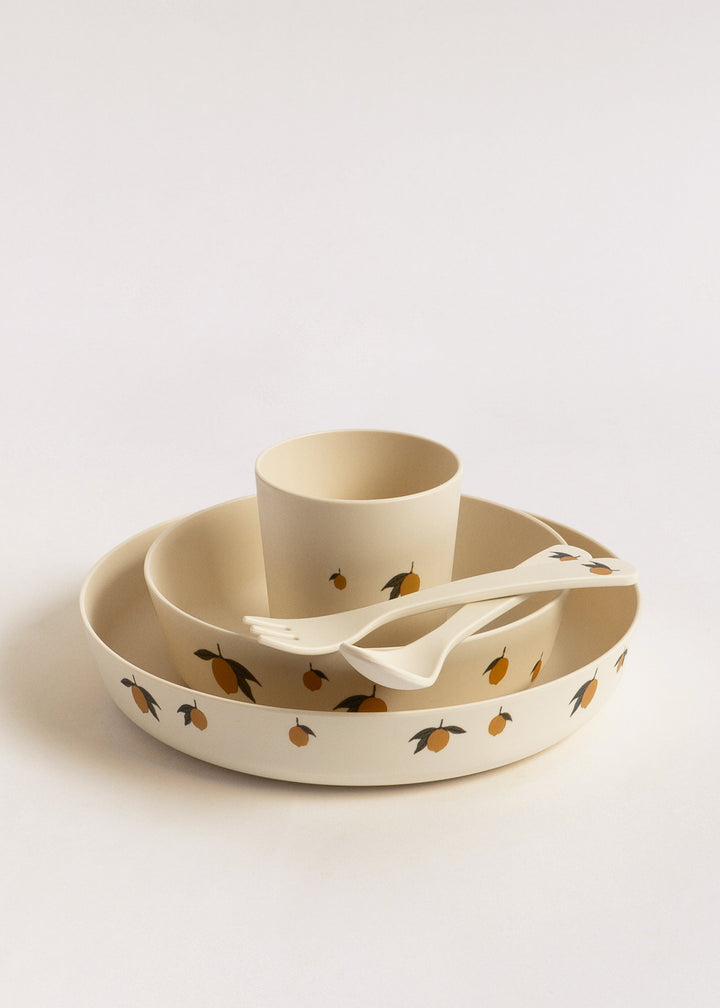 Konges Slojd - PLA Dinner Set - Lemon - Mabel & Fox