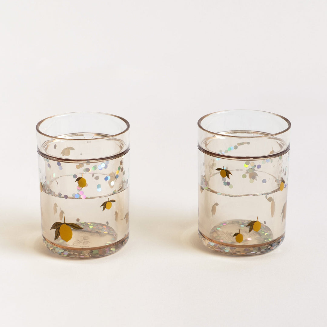 Konges Slojd - Glitter Cups - Lemon (2 Pack) - Mabel & Fox