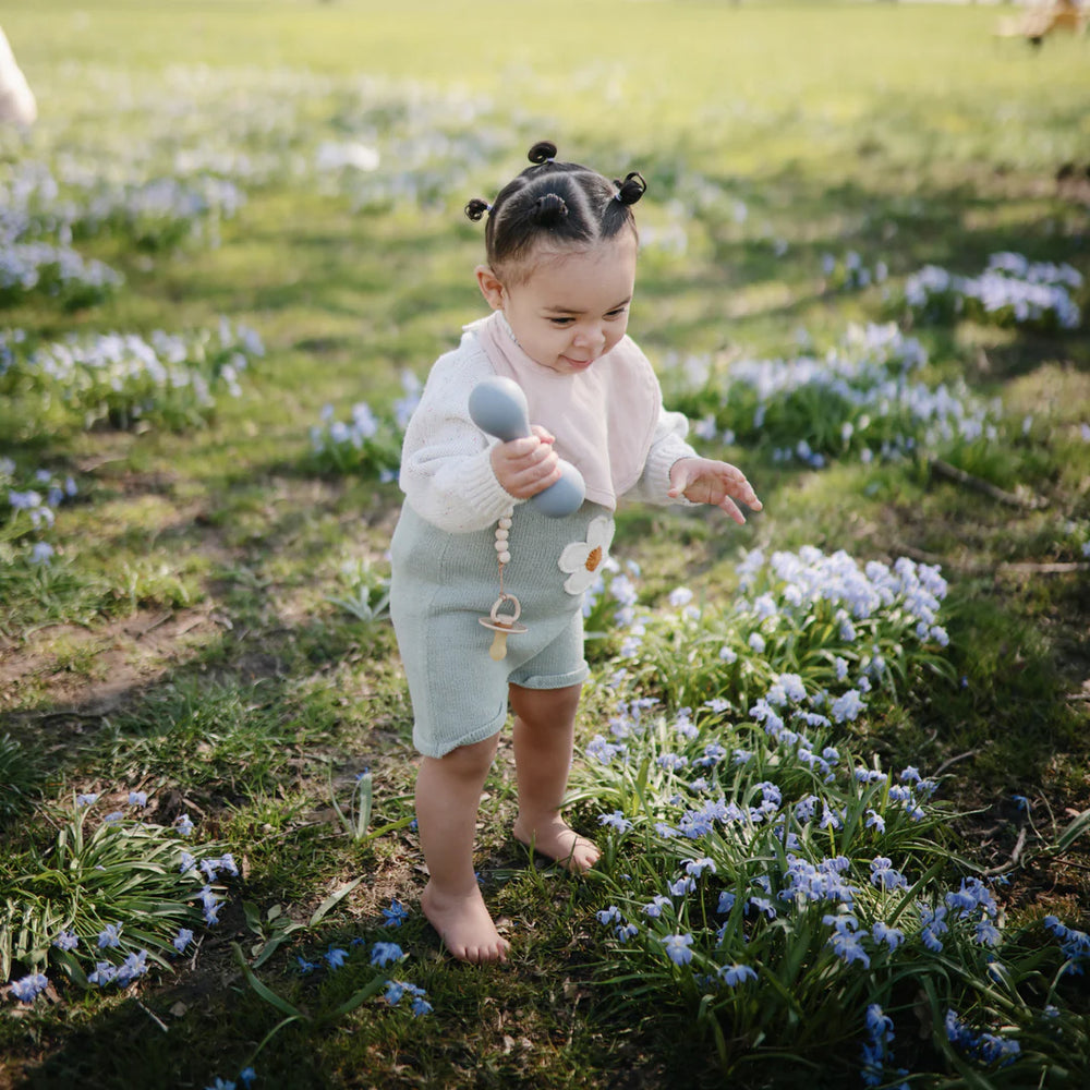 Mushie - Silicone Baby Rattle -Tradewinds - Mabel & Fox