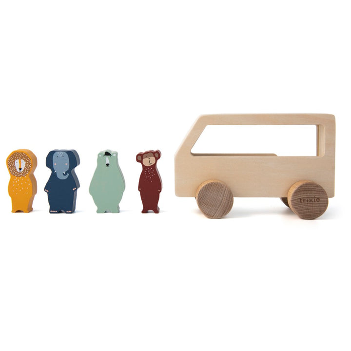 Trixie - Wooden Animal Bus - All Animals