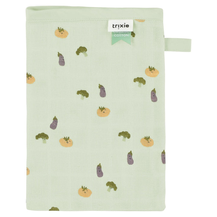 Trixie- Muslin Washcloths - Friendly Vegetables (3 pack)