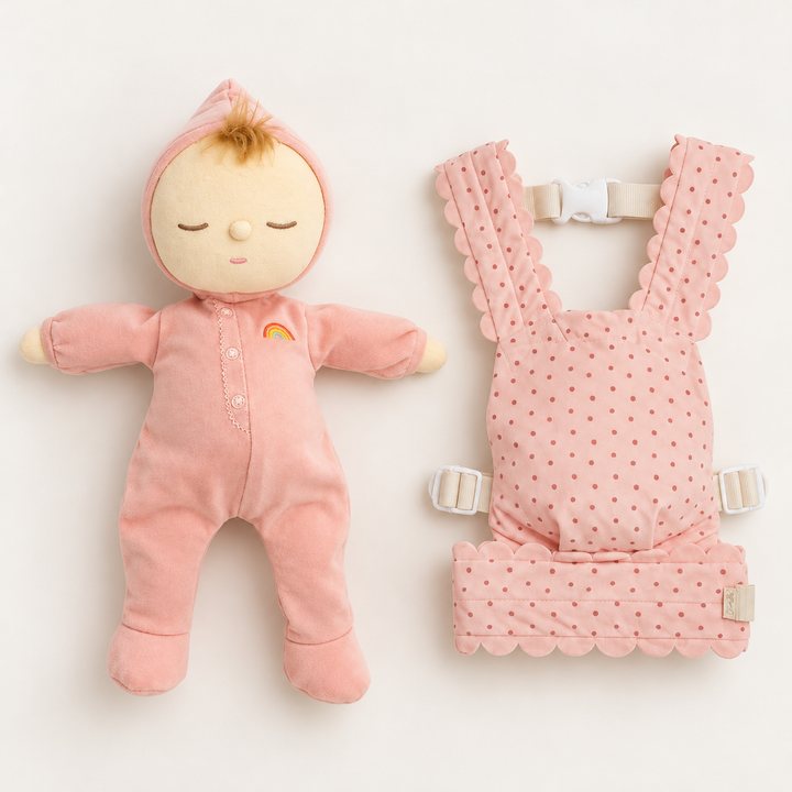 Dozy Dinkum Moppet Doll & Doll Carrier Bundle