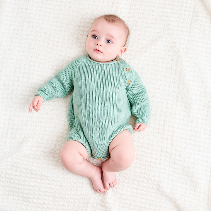 Mabel & Fox - Knitted Romper - Green