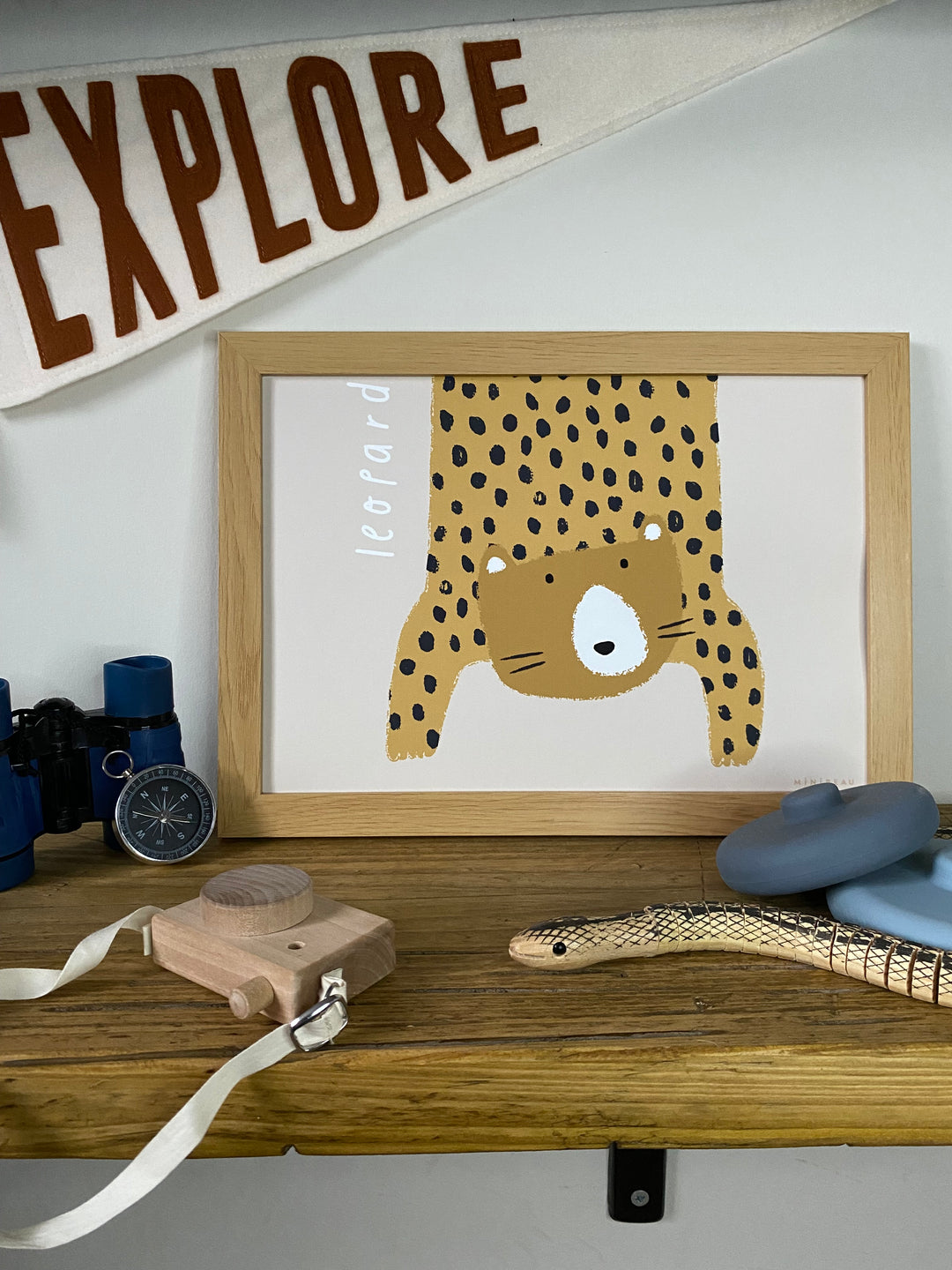 Minibeau - Art Print - Leopard - Beige