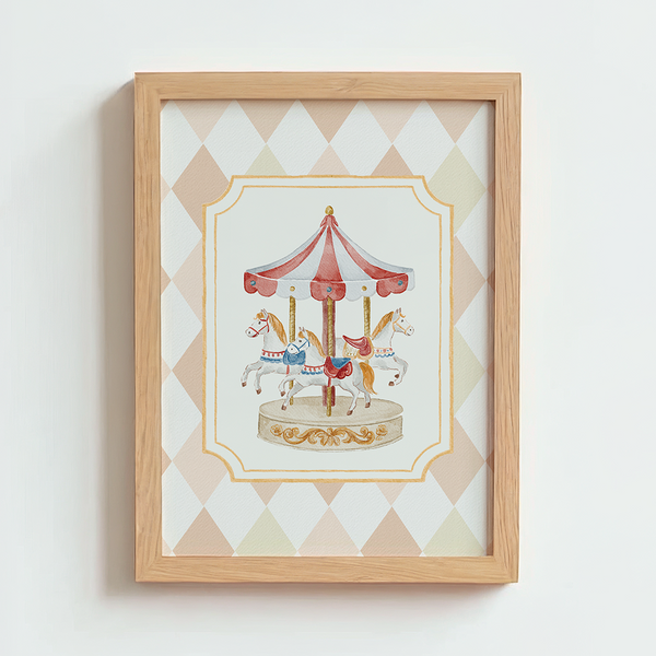 Mabel & Fox - Art Print - Pink Carousel - Mabel & Fox
