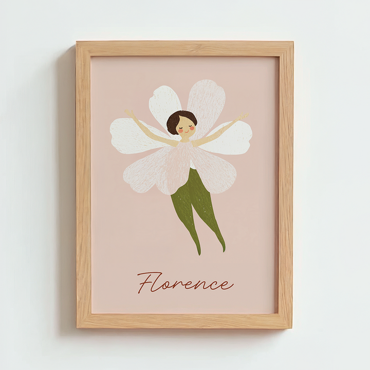Mabel & Fox - Personalised Art Print - Pink Fairy - Mabel & Fox