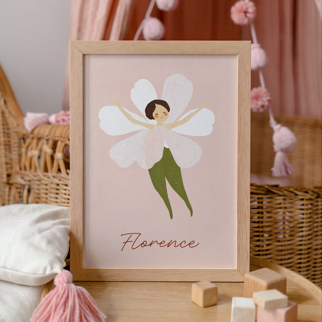 Mabel & Fox - Personalised Art Print - Pink Fairy - Mabel & Fox