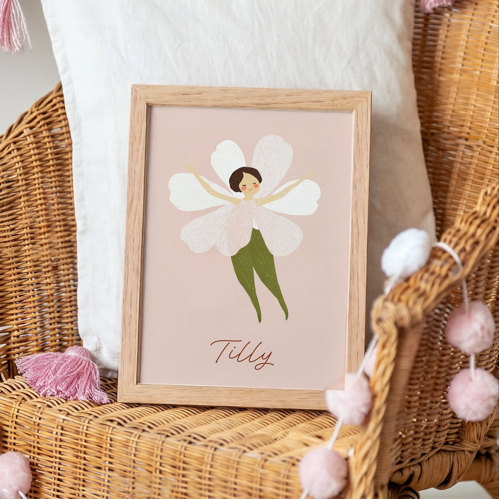 Mabel & Fox - Personalised Art Print - Pink Fairy - Mabel & Fox