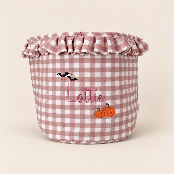 Mabel & Fox - Personalised Gingham Halloween Basket