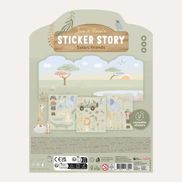 Little Dutch – Reusable Sticker Book – Safari