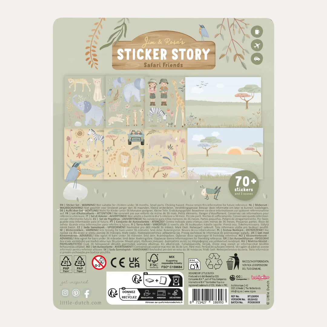 Little Dutch – Sticker Booklet – Safari