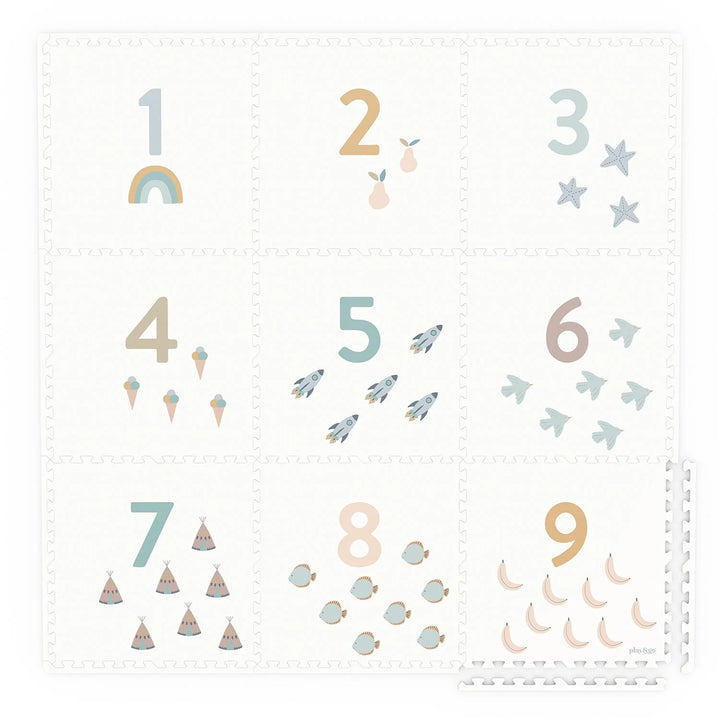 Play & Go - 3 in 1 Activity Playmat - Numbers Design - Mabel & Fox