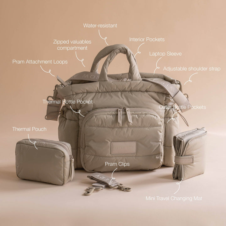 Avery Row - Baby Changing Tote Bag - Oyster