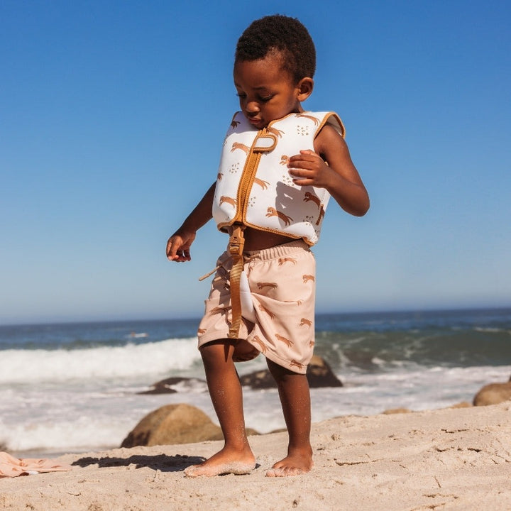 Swim Essentials - Swim Vest - Brown Leopard - 1 - 2YRS