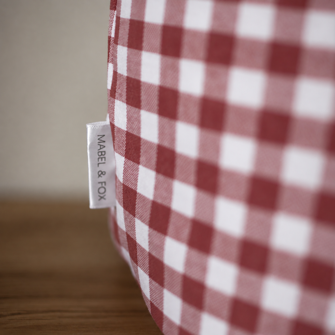 Mabel & Fox - Gingham Ruffle Basket - Red