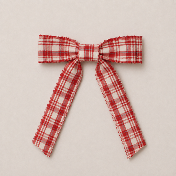 Mabel & Fox - Hair Bow Clips - Festive Plaid (2pcs)