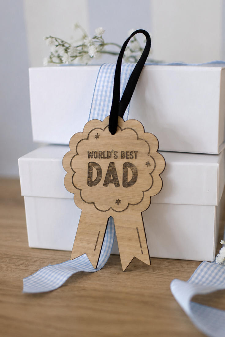 Mabel & Fox - Personalised Wooden Rosette - World's Best