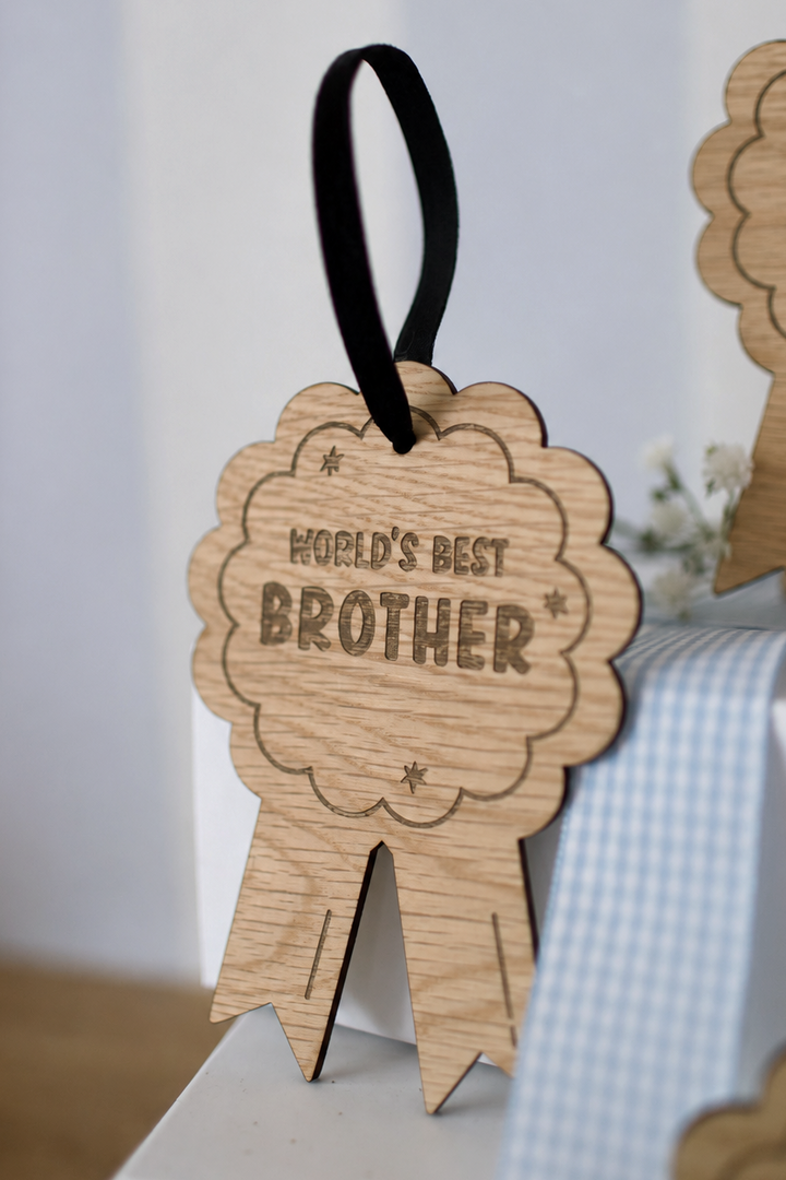 Mabel & Fox - Personalised Wooden Rosette - World's Best