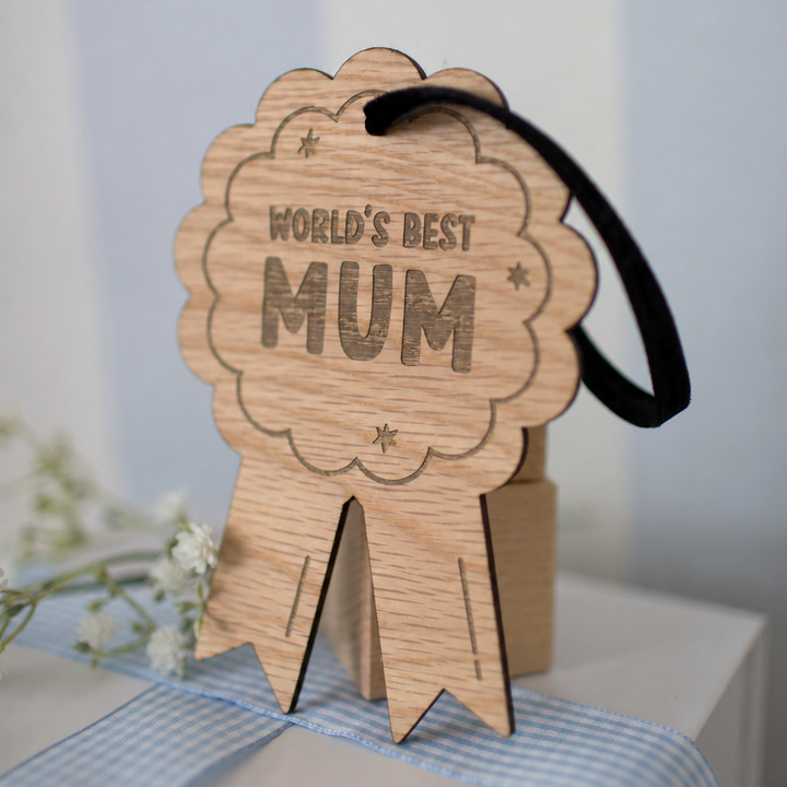 Mabel & Fox - Personalised Wooden Rosette - World's Best