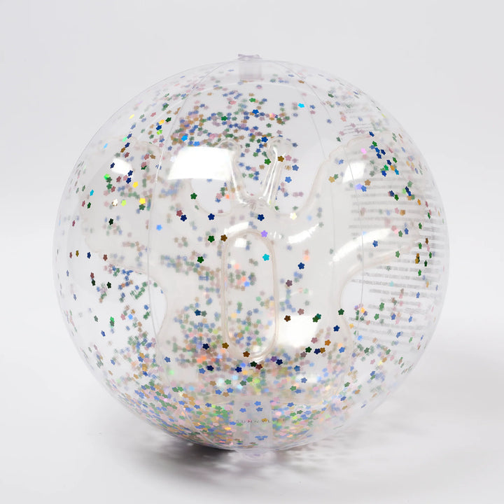 Sunnylife - 3D Inflatable Beach Ball - Cotton Candy Glitter