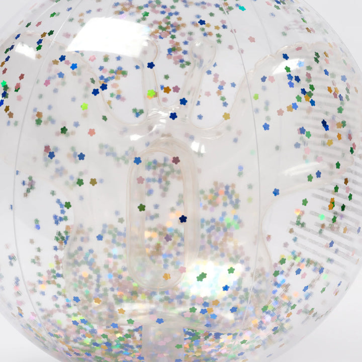 Sunnylife - 3D Inflatable Beach Ball - Cotton Candy Glitter