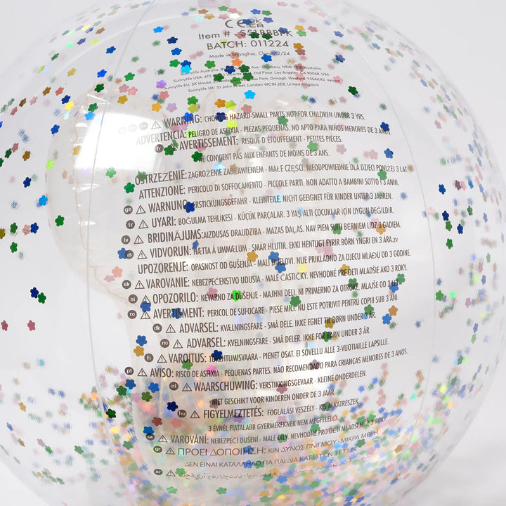 Sunnylife - 3D Inflatable Beach Ball - Cotton Candy Glitter