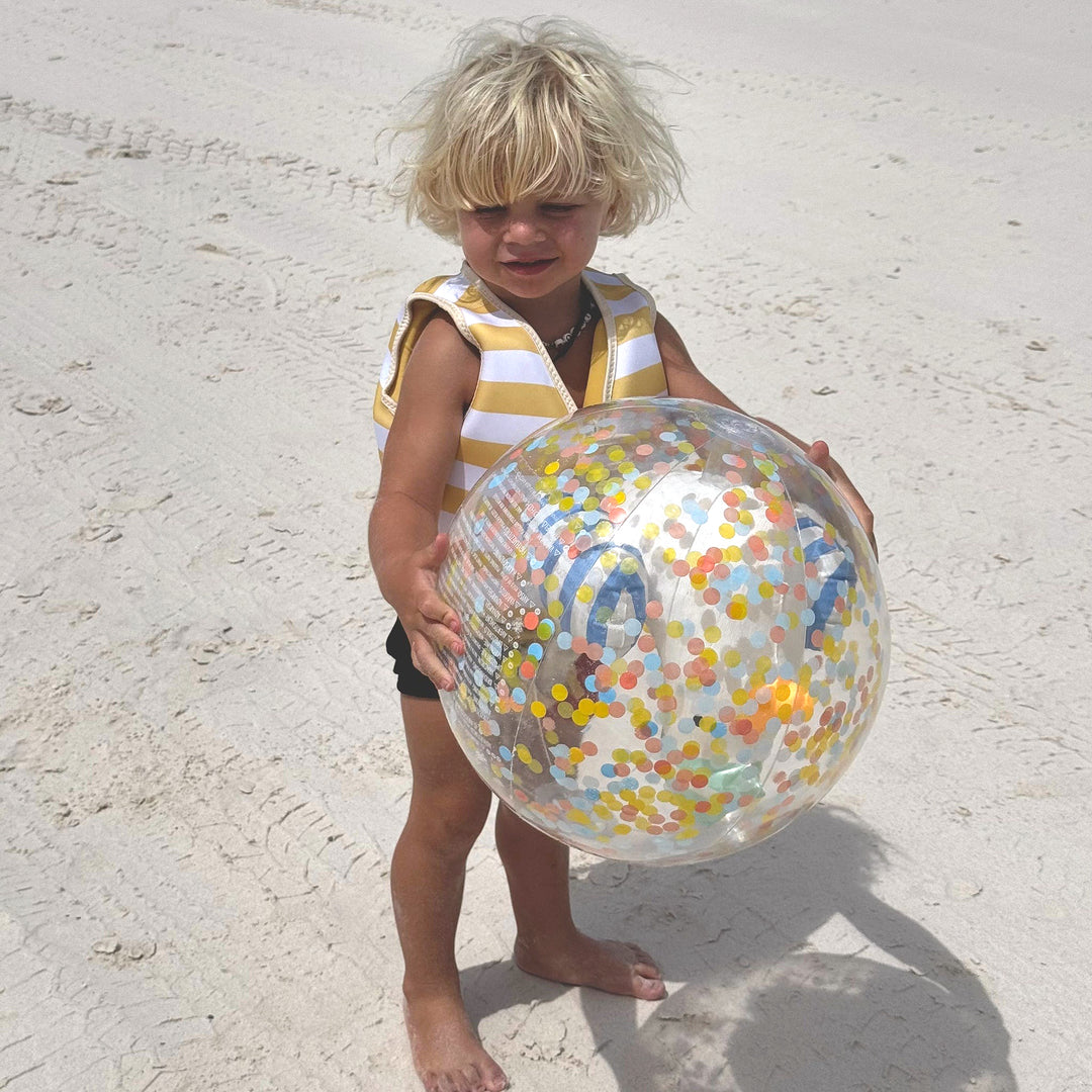 Sunnylife - 3D Inflatable Beach Ball - Sid The Seagull - Blue Stripe
