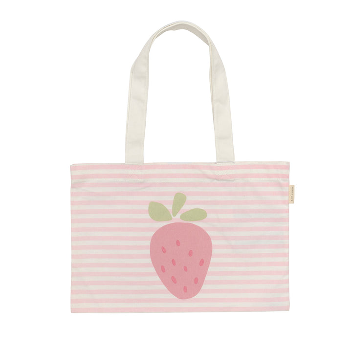 Sunnylife - Kids Canvas Beach Bag -Strawberry Sunshine - Pink Stripe