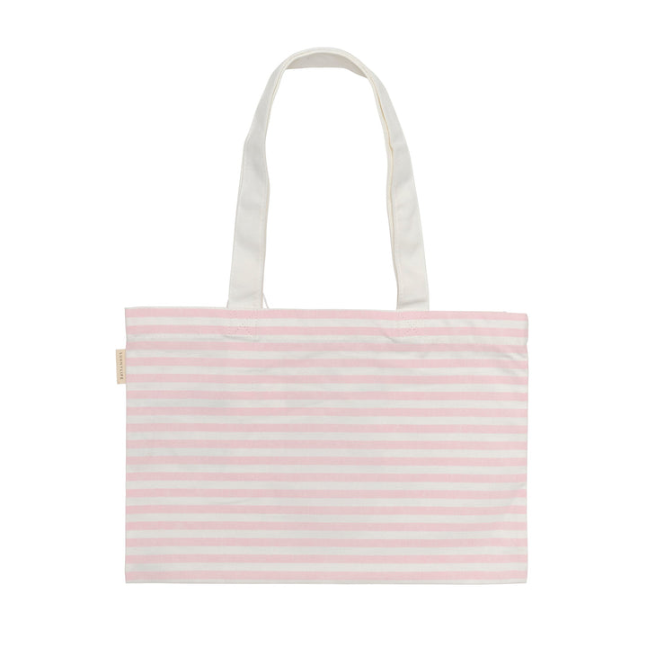 Sunnylife - Kids Canvas Beach Bag -Strawberry Sunshine - Pink Stripe