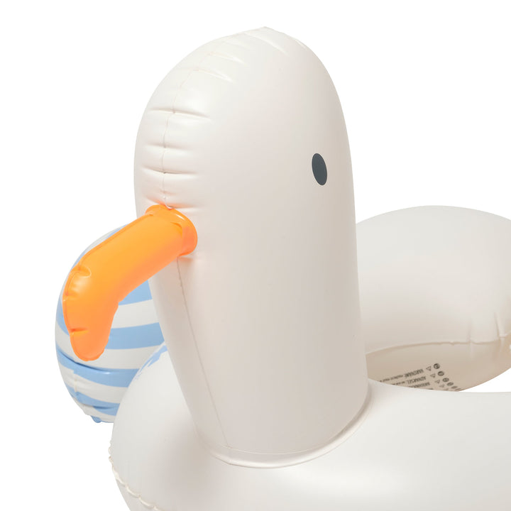 Sunnylife - Kids Pool Ring - Sid the Seagull - Blue Stripe - Mabel & Fox