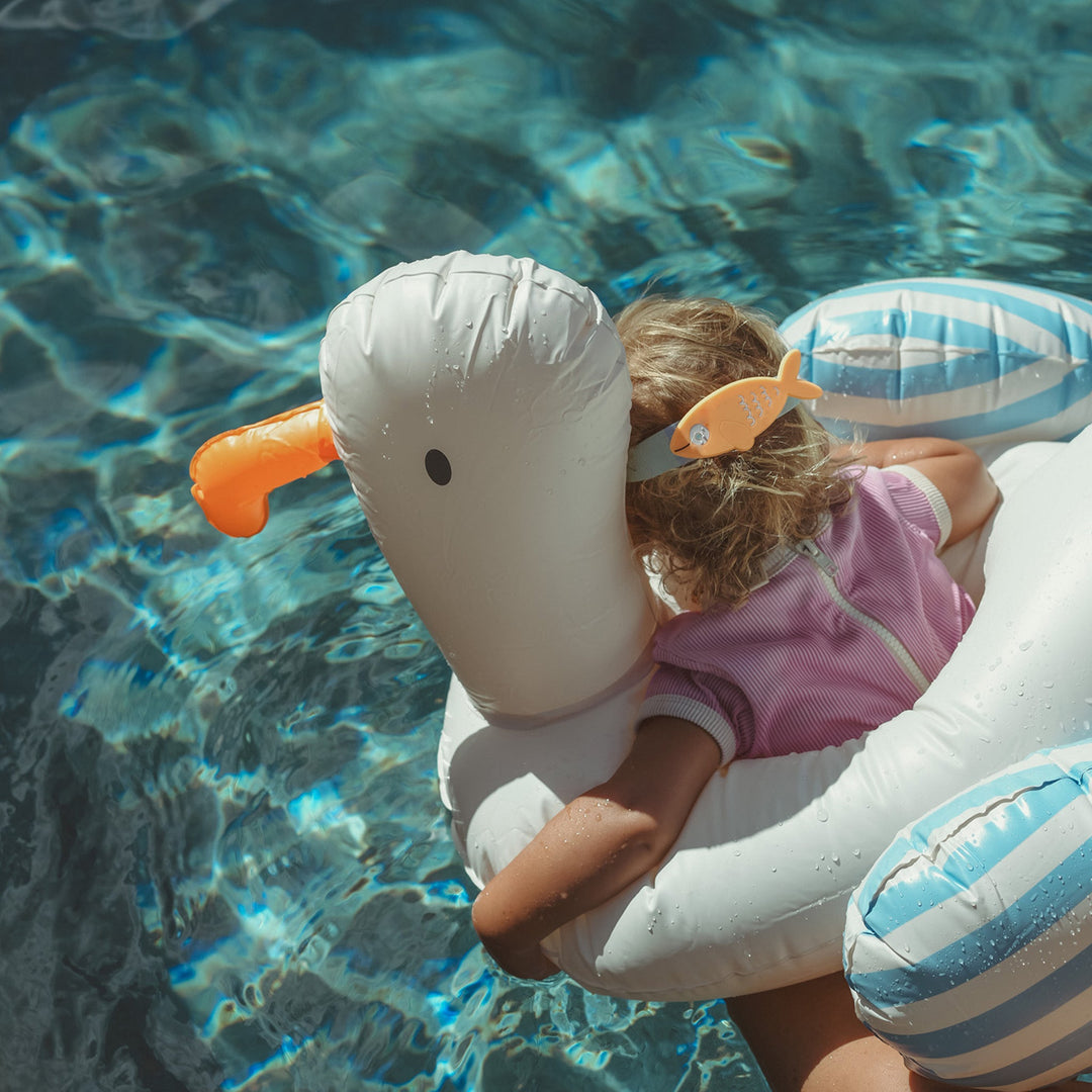 Sunnylife - Kids Pool Ring - Sid the Seagull - Blue Stripe - Mabel & Fox