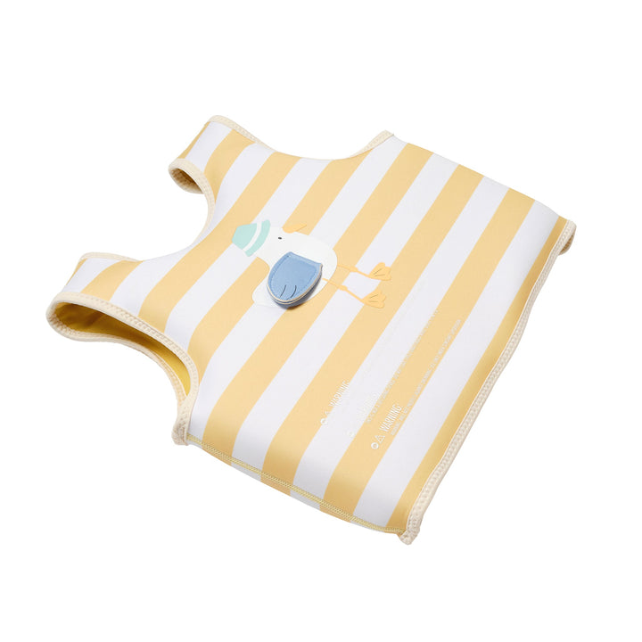 Sunnylife - Kids Swim Vest - Sid the Seagull - Mustard Stripe