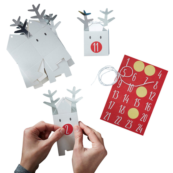 Ginger Ray - Reindeer Christmas Advent Calendar Boxes - Mabel & Fox