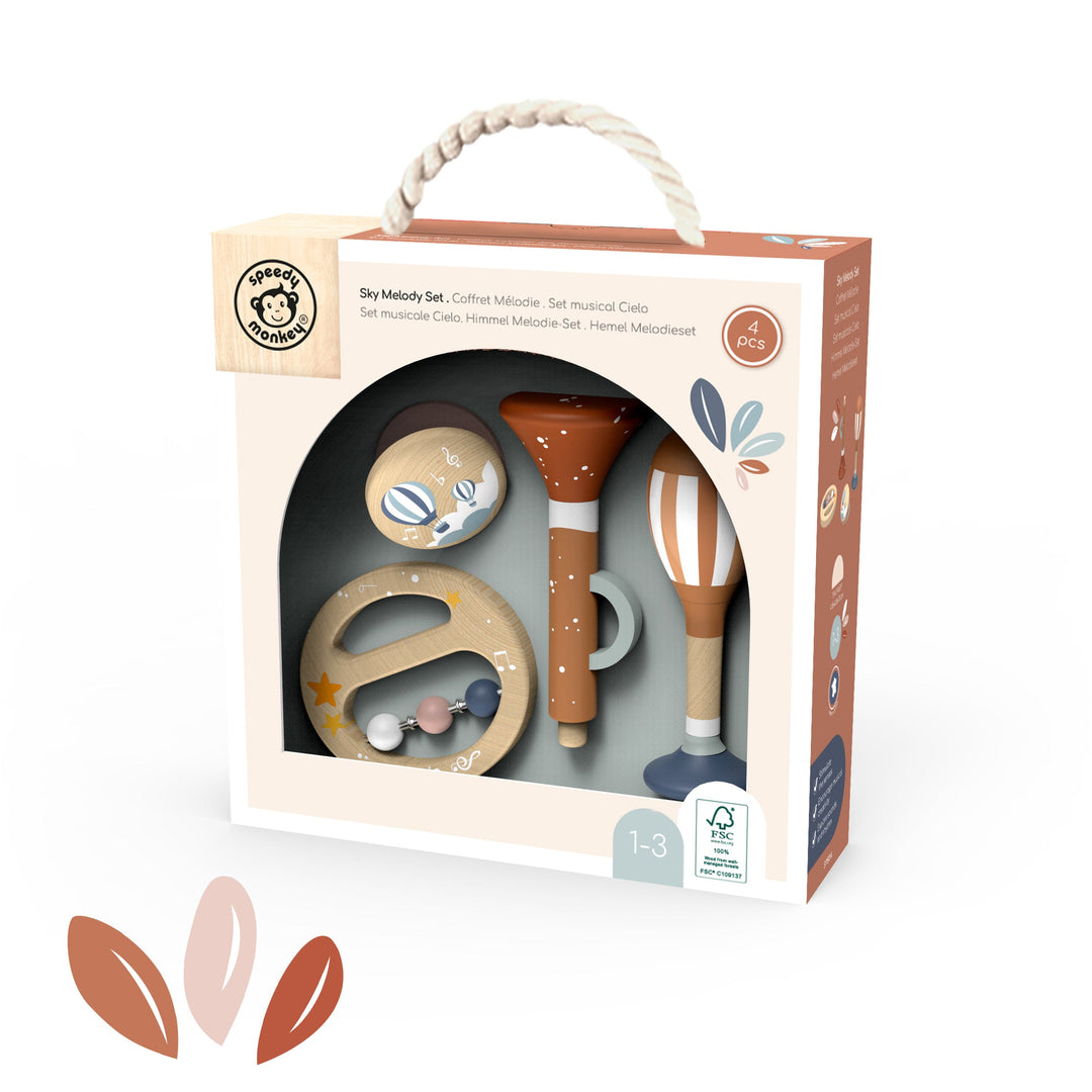 Speedy Monkey - Wooden Musical Instrument Set - Sky Melody (S)