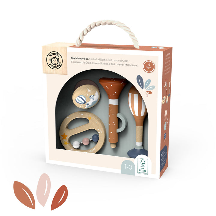 Speedy Monkey - Wooden Musical Instrument Set - Sky Melody (S)