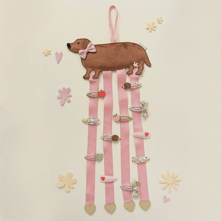 Rockahula - Clip Hanger - 4 Ribbon- Sausage Dog